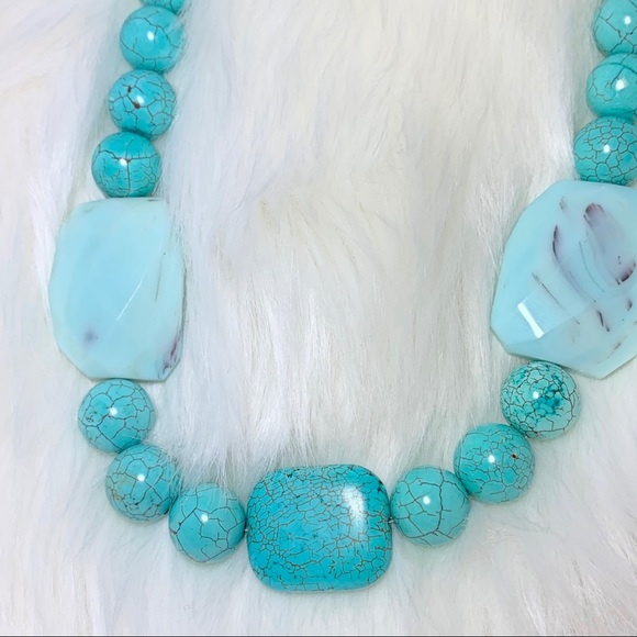 Turquoise Handcrafted Gemstone Necklace - Picture 3 of 4